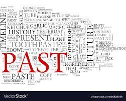 Past word cloud concept Royalty Free Vector Image